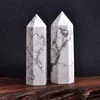 Naturlig vit-turquoise Crystal Point Arts Quartz Tower Energy Stone Obelisk Wand Charkra Reiki Healing Crystal Qiusc