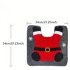 Kerstversiering Kerstman Toilet U-vormige mat, dekselafdekking en meer Perfect voor decoratie 231121