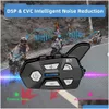 Motorcycle Intercom Walkie Talkie Wayxin Helmet Headsets R5 1Pcs Fm Radio Communication Interphone Intercomunicador Moto Waterproof Dho0Z