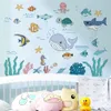 Stickers muraux Océan Poissons Animaux Autocollant DIY Seagrass Coraux Stickers Pour Enfants Chambre Bébé Chambre Salle De Bains Décoration De La Maison Accessorie210P