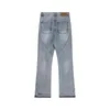 Jeans pour hommes effilochés trou lavé bleu baggy pour hommes et femmes streetwear droite Ropa Hombre Pantalones Denim Pantalon surdimensionné