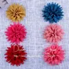 Decorative Flowers 200pcs/lot 3.6" 6 Colors Lovely Handmade Decoration Solid Hollow Out Fabric For Headbands /Baby Girl Hair Accessories