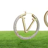 Hoepel oorbellen ontwerper voor vrouwen diamanten oorbellen maat 4 cm sieraden Huggie studs oorbel 925 zilveren luxe hoepels liefde 5020685