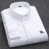 Camisas casuais masculinas 100% algodão oxford camisa