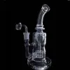 Recycler Dab Rig Hookahs Glass Water Bongs Smoke Pipe Matrix Perc Percolator Waterpipe Smoking with 14mm banger