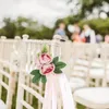 Dekorativa blommor brudtärna konstgjorda blommor hand bröllop bukett som håller brudbuketter brudtärnor leveranser