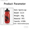 Water Bottle Bike Water Bott 610 ML/550 ML PP5 léger Sports de plein air Portab Cup cyclisme Kett Mountain Road Bicyc accessoires Q231122