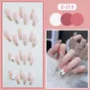 Faux ongles 24pcs doux papillon perle faux coeur français contracté artistique ongles manucure avec design