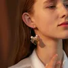 Dangle Earrings Retro Simulated Pearl Pendants For Women Female Exaggerated Geometric Large Circle Drop Earings Jewelry