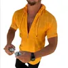 T-shirts pour hommes Mode LongShort Sweat à capuche Zipper T-shirt Vêtements pour hommes Été Couleur unie Casual Plaid imprimé Open Stitch Th 230422