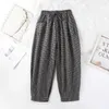 Pantalon femme Vintage Plaid Baggy femme décontracté taille haute mode coréenne Harajuku Streetwear pantalon pantalons De Mujer