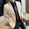 Mäns kostymer högkvalitativt varumärkesdräkt Blazer Business Casual Plain Color Jacket Single-Breasted Elegant M-3XL2023 Fall
