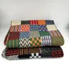Bufandas de marca de diseñador para hombre y mujer, pañuelo de punto hecho a mano, Pashmina a cuadros Vintage, Foulard femenino, 2024