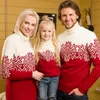 Family Matching Outfits Christmas Family Look Winter Dad Kids Turtleneck Full Sleeve Sweater Mom Knit Dress Soft Warm Thicken Jumpers Knitwear 231122