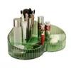 Storage Boxes Makeup Organizer Transparent Box Luxury Heart-shaped Cosmetic Multi-compartment For Home