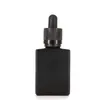 30 ml schwarze Milchglas-Flüssigkeitsreagenz-Pipette, Tropfflaschen, quadratisch, ätherisches Öl, Parfümflasche, Rauchöl und Flüssigkeitsflaschen Bmkcb