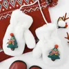 子供の指のない手袋女の子クリスマスランヤードグローブ冬のスタイル快適で柔らかい赤ちゃんのぬいぐるみ温かい手袋男の子グローブクリスマスギフト231123