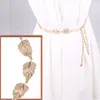 남자 바디 체인 레이디 잎 패션 스타일 여성 금속 3 포인트 안전 벨트 벨트를위한 벨트 벨트 바지