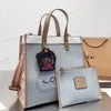 Totes Bolso de diseñador caliente Bolso de mano Bolso de compras para mujer Bolso de moda Flores viejas Cuero de lona Apertura y cierre de botones Bolso de compras de gran capacidad Bolso de hombro