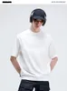 Heren t-shirts eenvoudige en casual cleanfit korte mouw t-shirt zware katoenstructuur harajuku shirt mannen oversized witte y2k r69