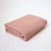 Cobertores Bebê Waffle Cobertor Algodão Cor Sólida Toalhas de Banho Carrinhos Cama Primavera Outono Nascido Coisas
