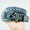 55% Designer Nouveau diamant de balle brillante incorporer la ceinture en cuir masculine pour femmes