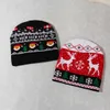 Christmas Knitted Cold Hat Warm New Straight Knitted Hat Men's and Children's Same Knitted Hat 231015