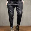 Men's Jeans Young Men Students Fashion Streetwear Design Homens Demin