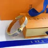 Estilo de moda pulseira designer marca jóias com caixa de alta qualidade pulseira de casamento de luxo aço inoxidável sem desbotamento jóias clássico designer amor presente pulseira