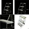 Living Room Furniture Clear Lucite 3 Level Step Ladder Stool Transparent Acrylic Coffee Table Drop Delivery Home Garden Dh1Ic