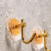 Hooks Self-adhesive Wall Acrylic Bathroom Waterproof Luxury Adhesive Hook Towel Rack Coat Hanger Door Back Key Bag Holder