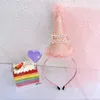 Party Hats Birthday Celebration Glitter Hat Fairy Hair Hoop One 123st Happy Decor Kids Girl Favor Headwear 230422