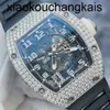 Miers Watch Richasmilelers BBR Factory Tourbillon Fibre Fibre Millers Swiss Waterproof Top Clone RM010 AG WG Pierścień zewnętrzny 18K Mechaniczny