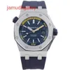 AP Swiss Luxury Watch Royal Oak 15710 Blue Face Automatisk mekanisk herrklocka 42mm diameter Precision Stål Material Datum Display Komplett uppsättning