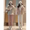 Vestes pour femmes manteau en coton velours d'agneau pour femmes 2023 hiver version coréenne ample plus épaissi double face 231123