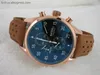 Polshorloges Casual Chronograph Mens Watches VK Japanse kwarts roestvrijstalen roségouden Case Boys Pols Watch A124