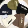 Celinf Autumn/Winter Sticke Hat Big Brand Designer Beanie/Skull Caps Stapled Hat Baotou Letter Ribbed Woolen Hat9