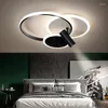 Plafondlampen Noordelijke minimalistisch licht slaapkamer LED geometrische cirkelvormige lamp creatief met spotlightstudie woonkamerlampen