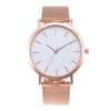 Wristwatches 2023 Rose Gold Mesh Strap Watch For Women's Fashion Trendsetter With Simple Temperament Geneva Quartz Women