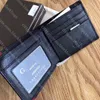 Clássico carta designer carteira de alta qualidade homens couro clipe de dinheiro luxo dobrável longo carteira titular do cartão presente de natal com caixa