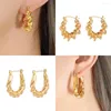 Boucles d'oreilles créoles euraméricaines en acier inoxydable, grandes boucles d'oreilles pour femmes, chaîne à breloques en forme de cœur, bijoux à la mode, cadeau