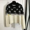 Star Pattern Knits Top Women Crew Neck Knitwear Winter Long Sleeve Knitted T Shirt Designer Windproof Pullovers