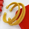 Bangle Aniid Gold Plated Cuff Bangle For Women Dubai Bride Wedding Etiopian Armband African Bangle Jewelry Charm Armband Party Gifts 231123