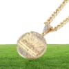 Sista måltiden Pendant Big Jesus Iced Out Bling Zircon Gold Color Charm Necklace Fashion For Men Father039S Day Gift Hip Hop Jewel3835456