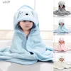 Towels Robes Baby Bathrobe Flannel Cloak Cartoon Boy Girl Ultra-Soft Hooded Spa Robe Bath Towel Newborn Cover-Up Baby Shower Gift 0-3YL231123