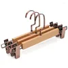 Hangers Wooden Pant Rack Pants Clip Solid Wood Household Wardrobe Non-Slip Hanger Seamless Clothing Store Hanging