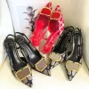 2024 NEUE Dame Geschenk Sandalen V Signature High Heel Designer Damen Herren Hochwertige Sandale Pumpe Flaches Kleid Schuh Mesh Mode Flache Ferse Outdoor Sandale Box Größe 35-41