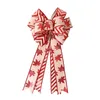 Juldekorationer 54*25 cm stor julbåge Julgrandekoration Årets Eve Decorations Christmas Party Ribbon Bows Linen Bowknot 231123