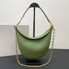 Luksusowy designerski torebka moda lady na ramiona torby krzyżowe Half Moon hobo torebka H02072 Portfel łańcuchowy duża zdolność pod pachami