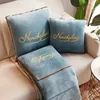 Blankets Super Soft Travel Cushion Blanket Throw Pillow 2 In 1 Thick Crystal Fleece Office Chair Nap Quilt DualuseHome Sofa Decor 231123